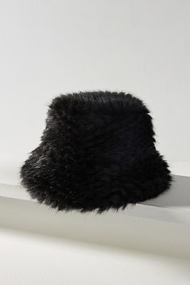 Lucky Zone Wild Fuzzy Bucket Hat In Black