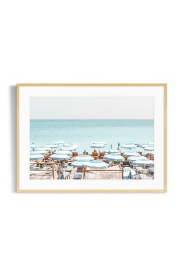 Artfully Walls French Riviera Blue Beach Wall Art