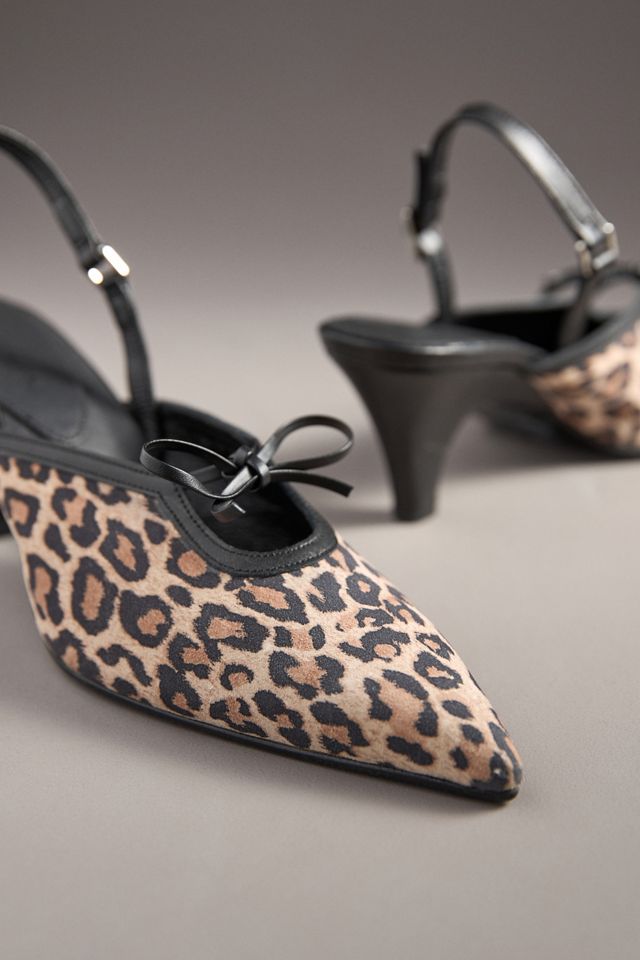 Reike Nen Pointed Ribbon Kitten-Heel Mules #2