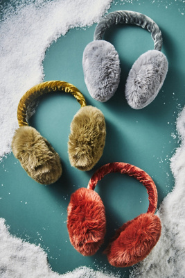 Velvet Fuzzy Earmuffs | Anthropologie display picture 2