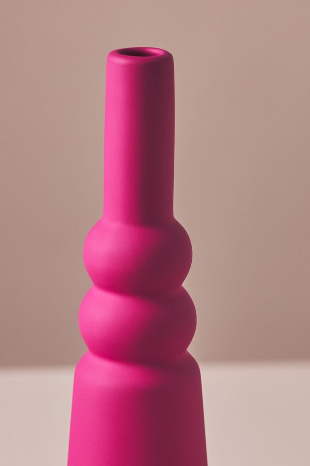 Matte Pink Stoneware Vase #3