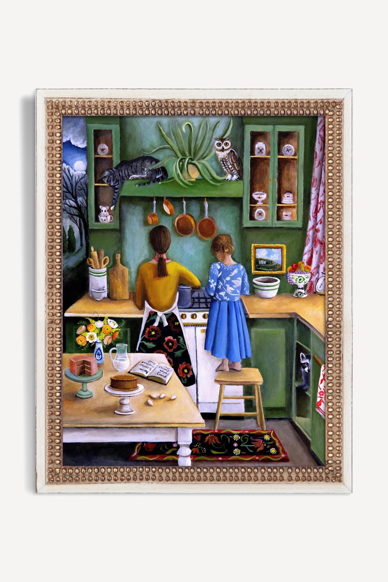 The Night Kitchen People Wall Art - Green, One Size