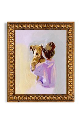 Artfully Walls Shoulder Pup Wall Art In Gold