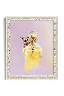 Artfully Walls Chihuahua Hug Wall Art In Purple