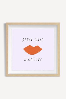 Artfully Walls Kind Lips Wall Art