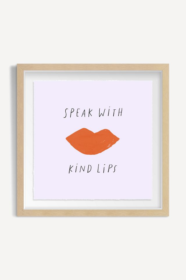 Kind Lips Wall Art #1