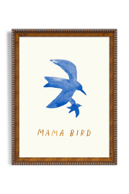 Artfully Walls Mama Bird Wall Art In Brown