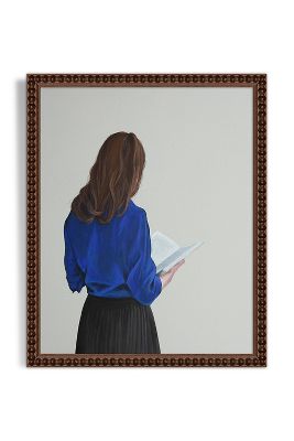 Artfully Walls Girl Reading Wall Art In Brown