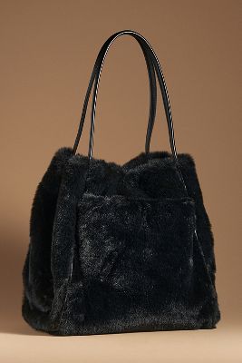 Anthropologie authentic Fleece Hearts Fuzzy Tote