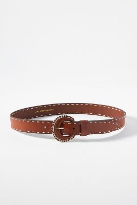 Shop By Anthropologie Whipstitch Covered Buckle Belt In Brown