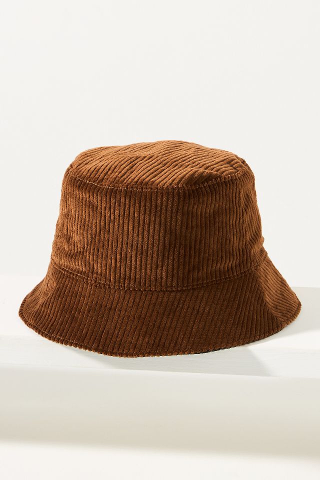 NWT Anthropologie WYETH QUILTED BUCKET HAT Reversible Anthropologie Wyeth Quilted Bucket Hat Neutral Corduroy  main image 2