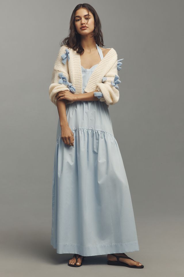 The Alicia 3D Bow Crop Cardigan Sweater by Maeve | Anthropologie
