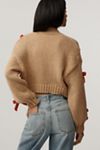 The Alicia 3D Bow Cropped Cardigan Sweater by Maeve