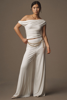 Coralie Relaxed Textured Palazzo Pants