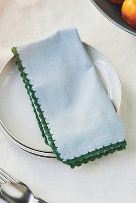 Rickrack Cotton Napkin Set, Set of 4
