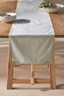 Anthropologie Ric Rac Cotton Table Runner
