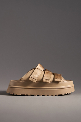 Ugg Goldenglow Slide Sandals In Beige