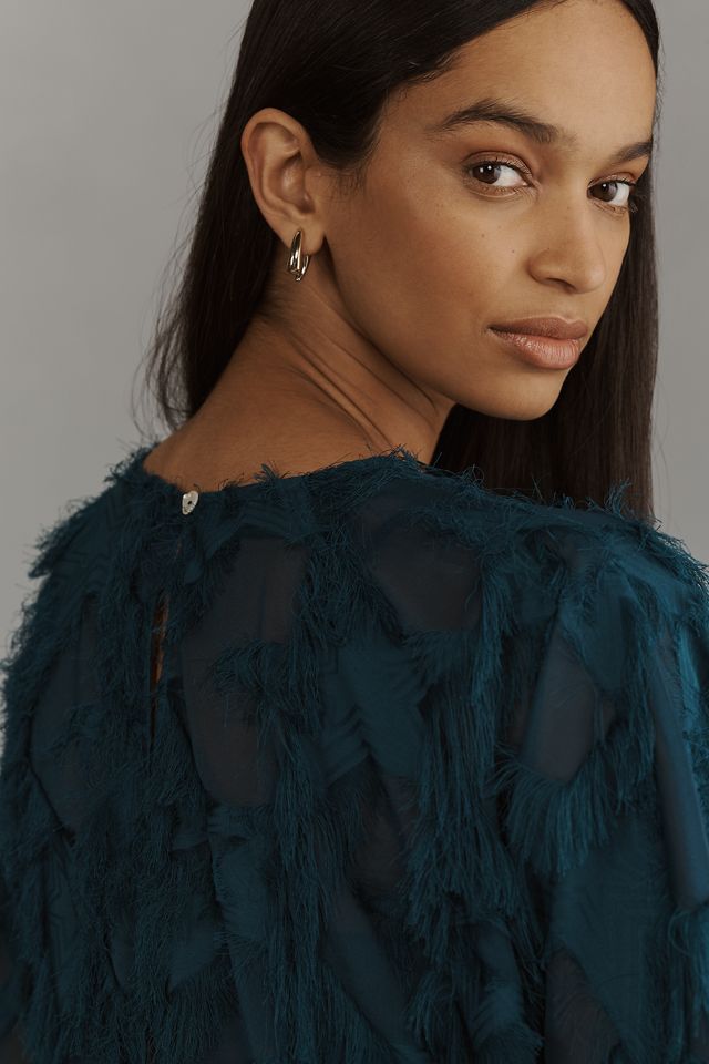 By Anthropologie Fringe Kaftan #4