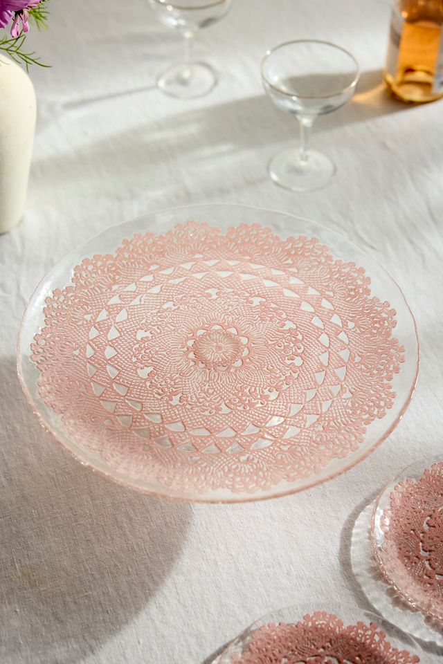 Pink Doily Cake Stand #3