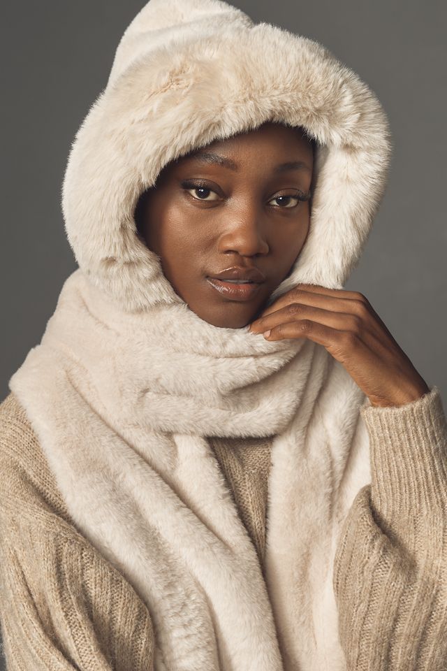Anthropologie Cozy Trapper Hat- taupe By Anthropologie Faux Fur Printed Trapper Hat | Anthropologie main image 3