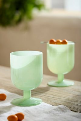 Milky Footed Glasses, Set of 2