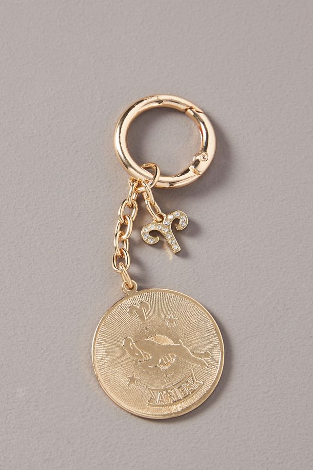 Zodiac Pressed Coin Bag Charm #1