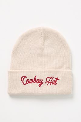 Shop Worn/west Cowboy Hat Beanie In Beige