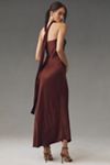 BHLDN Leah Strapless Satin Scarf Slip Midi Dress