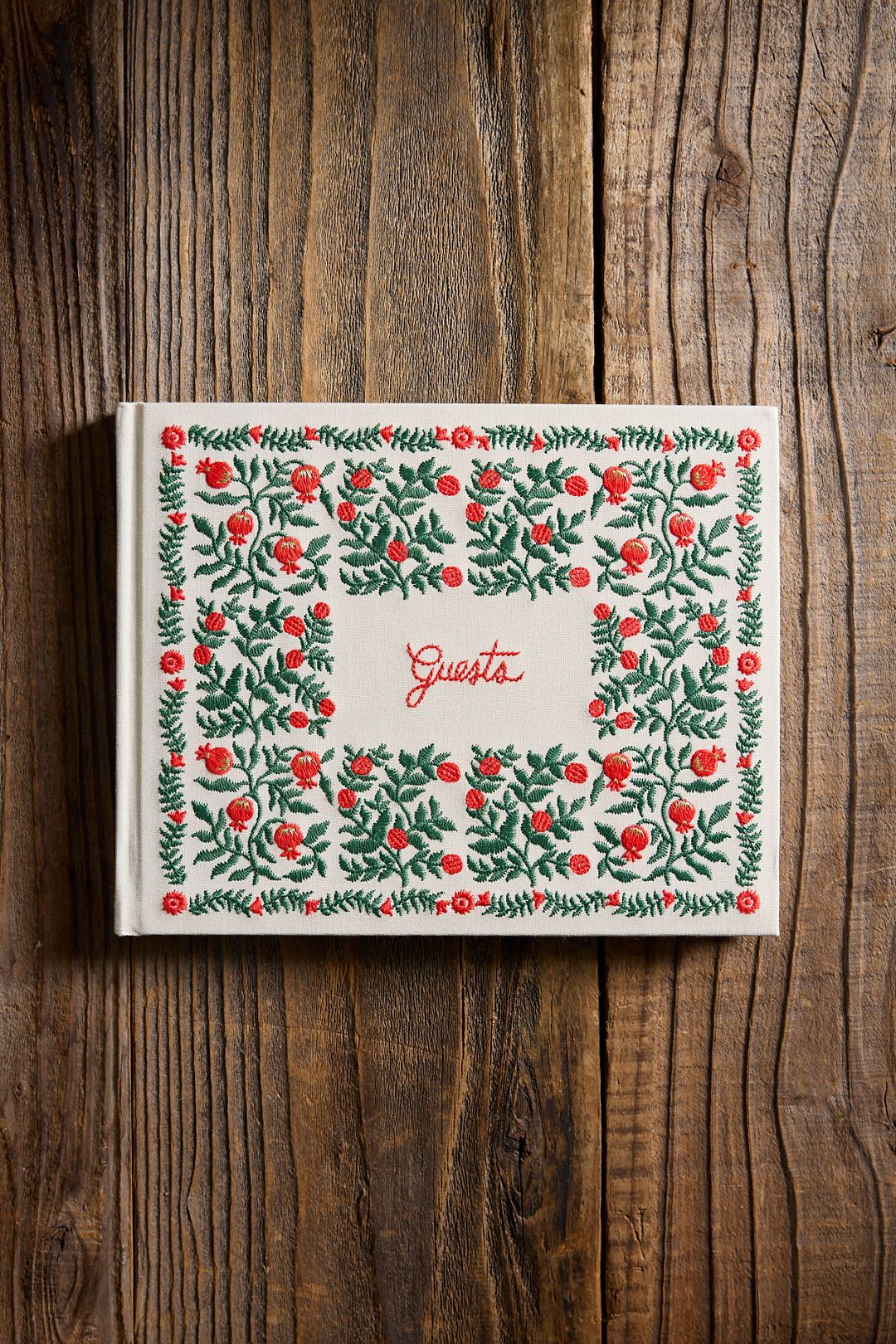 Embroidered Pomegranate Guest Book - Multi, One Size