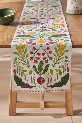 Folkloric Veggies Table Runner