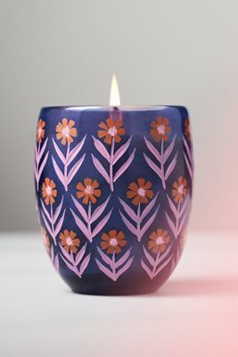 Medina Fruity Hibiscus & Pink Guava Glass Candle | AnthroHome