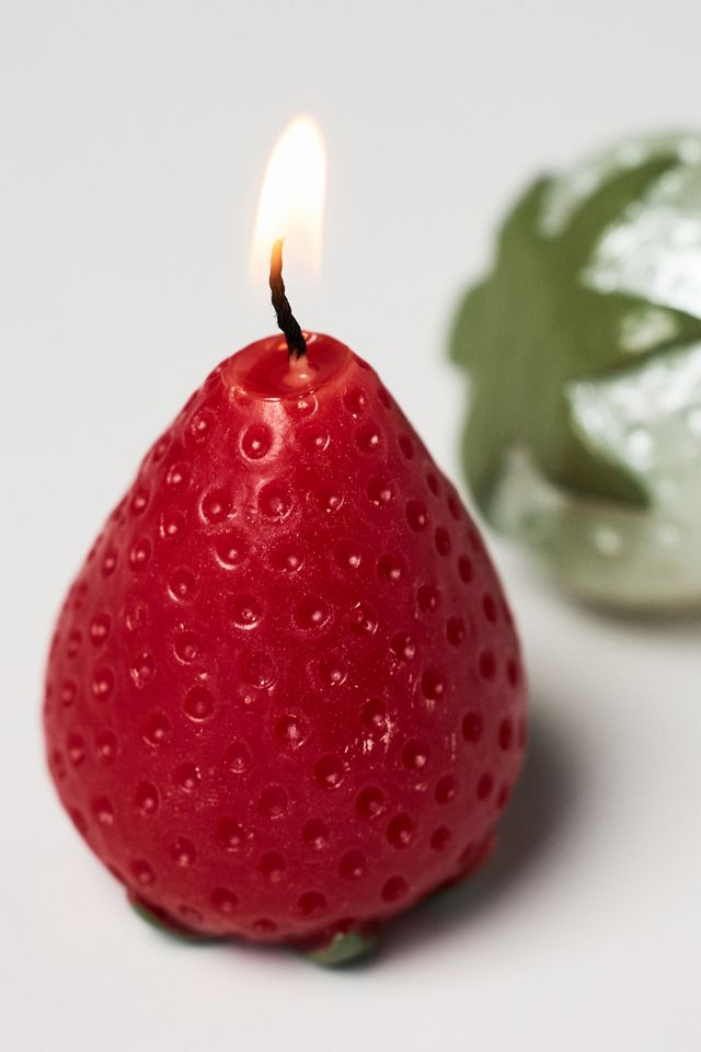 Strawberry Shaped Wax Decorative Candles, Set of 4 #2