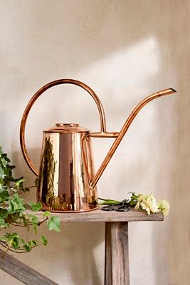 Hoop Handle Copper Watering Can, 1.3 Gallon