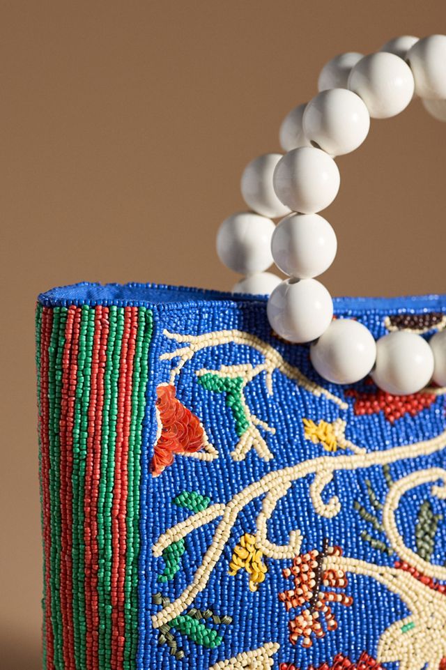 By Anthropologie Beaded Structured Tote #2