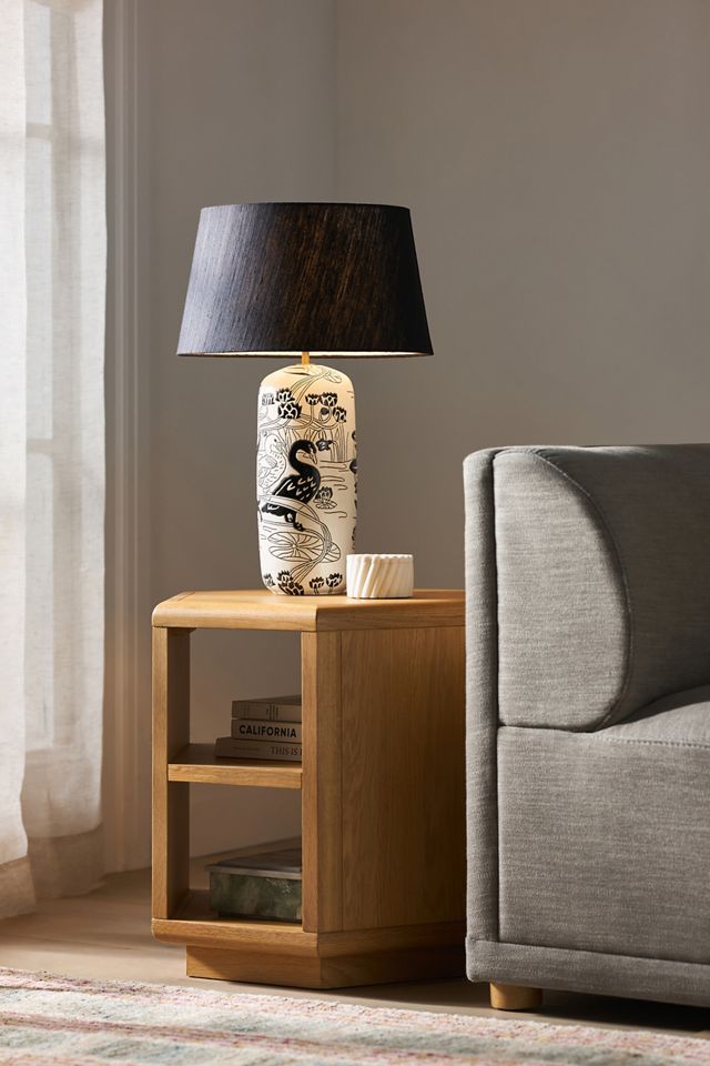 Black Swan Ceramic Table Lamp #3