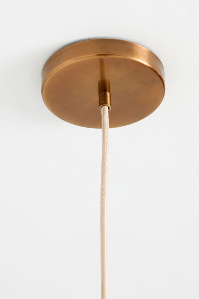 Etched Leaf Glass Pendant Ceiling Light #4