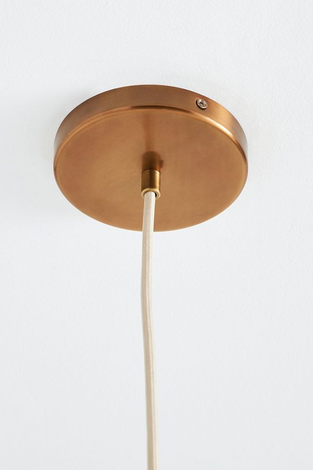 Painted Leaf Glass Pendant #3