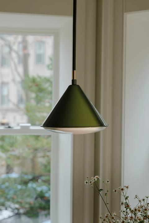 Greenwich Enameled Metal Semi-Flush Pendant