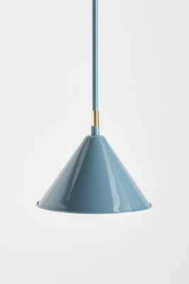 Anthropologie Greenwich Enameled Metal Semi-flush Pendant