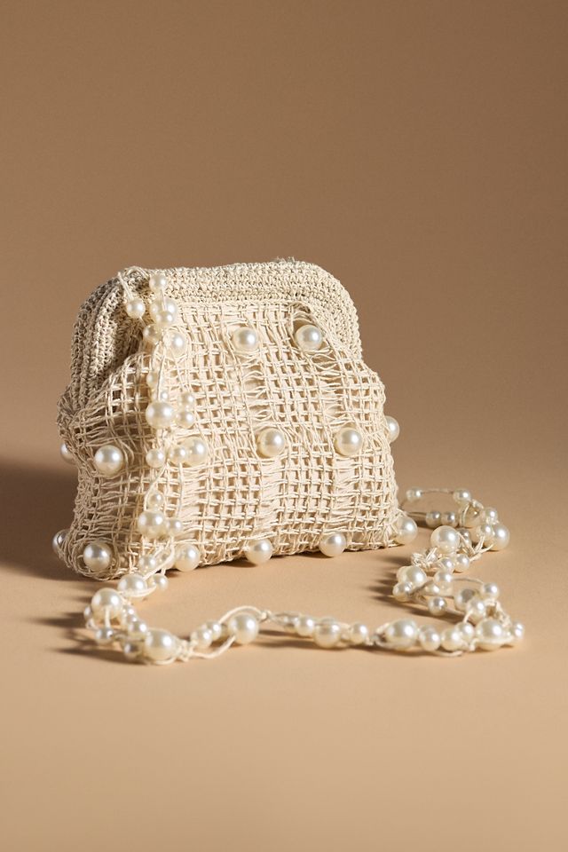 Netted Pearl Crossbody Bag #1