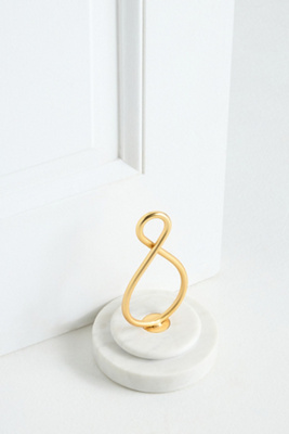 Anthropologie Haven Marble & Brass Doorstop