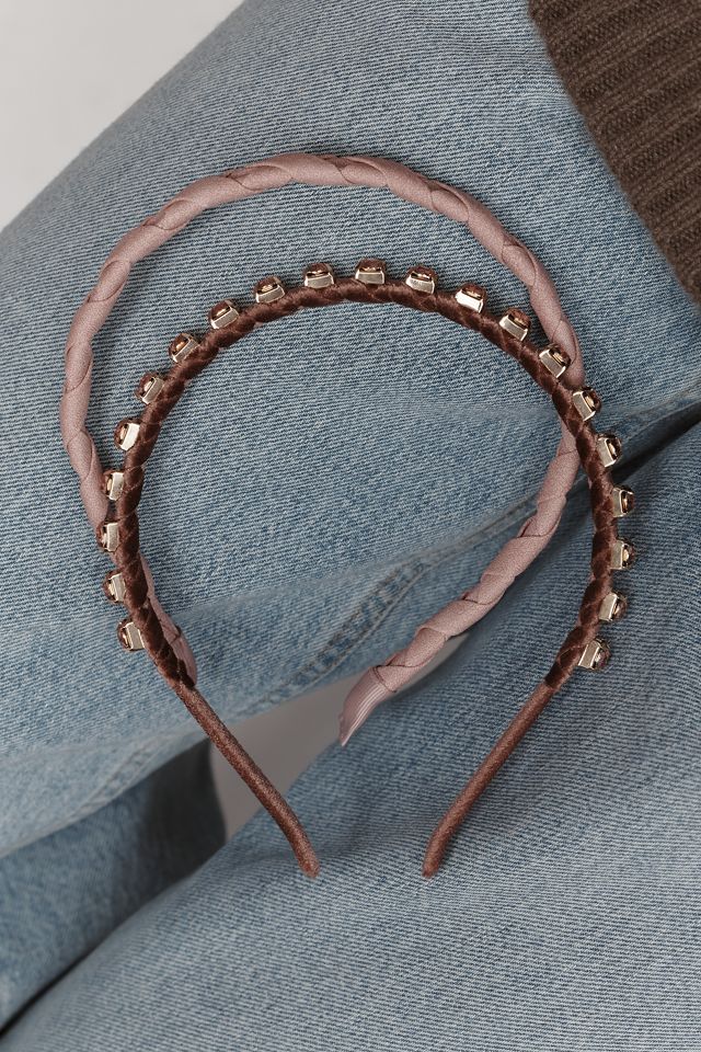 Embellished Leather Headbands, Set of 2 #2