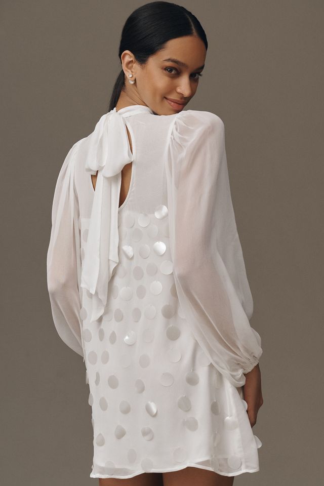BHLDN High-Neck Sequin Paillette Mini Dress #1
