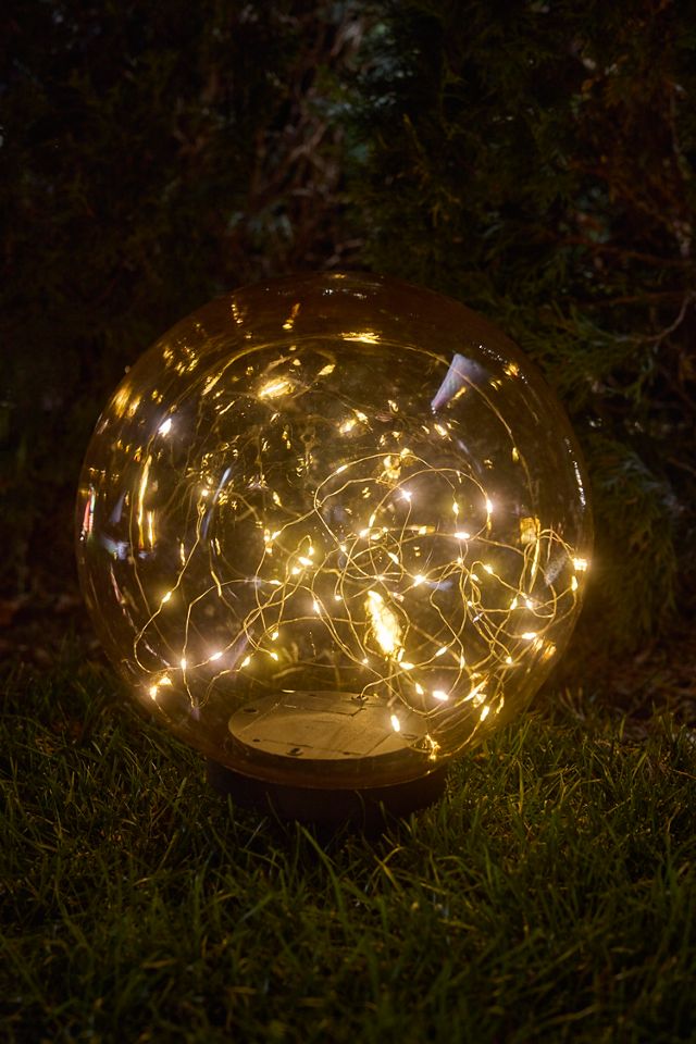 Amber Globe Solar Stake Light #1