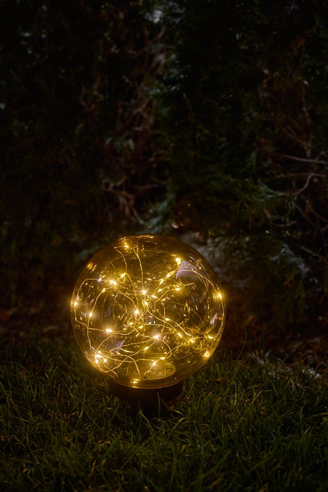 Amber Globe Solar Stake Light #2
