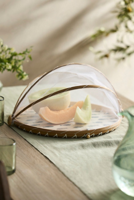 Fish Print Covered Serving Tray