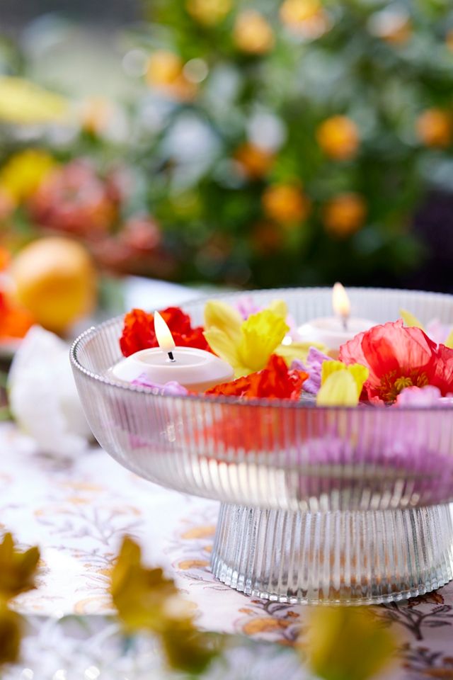 Glass Pedestal Serving Bowl #2