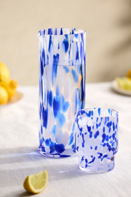 Anthropologie Speckled Glass Carafe