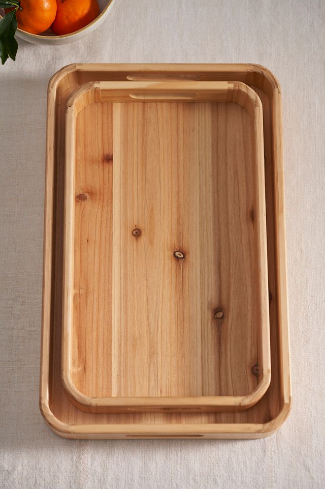 Pine Breakfast Trays, Set of 2 #1