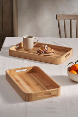 Pine Breakfast Trays, Set of 2
